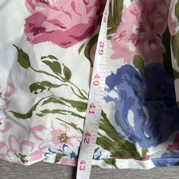 NEW Reformation Riya Cutout Floral-print Crepe Midi Dress - White 4 - Picture 11 of 16